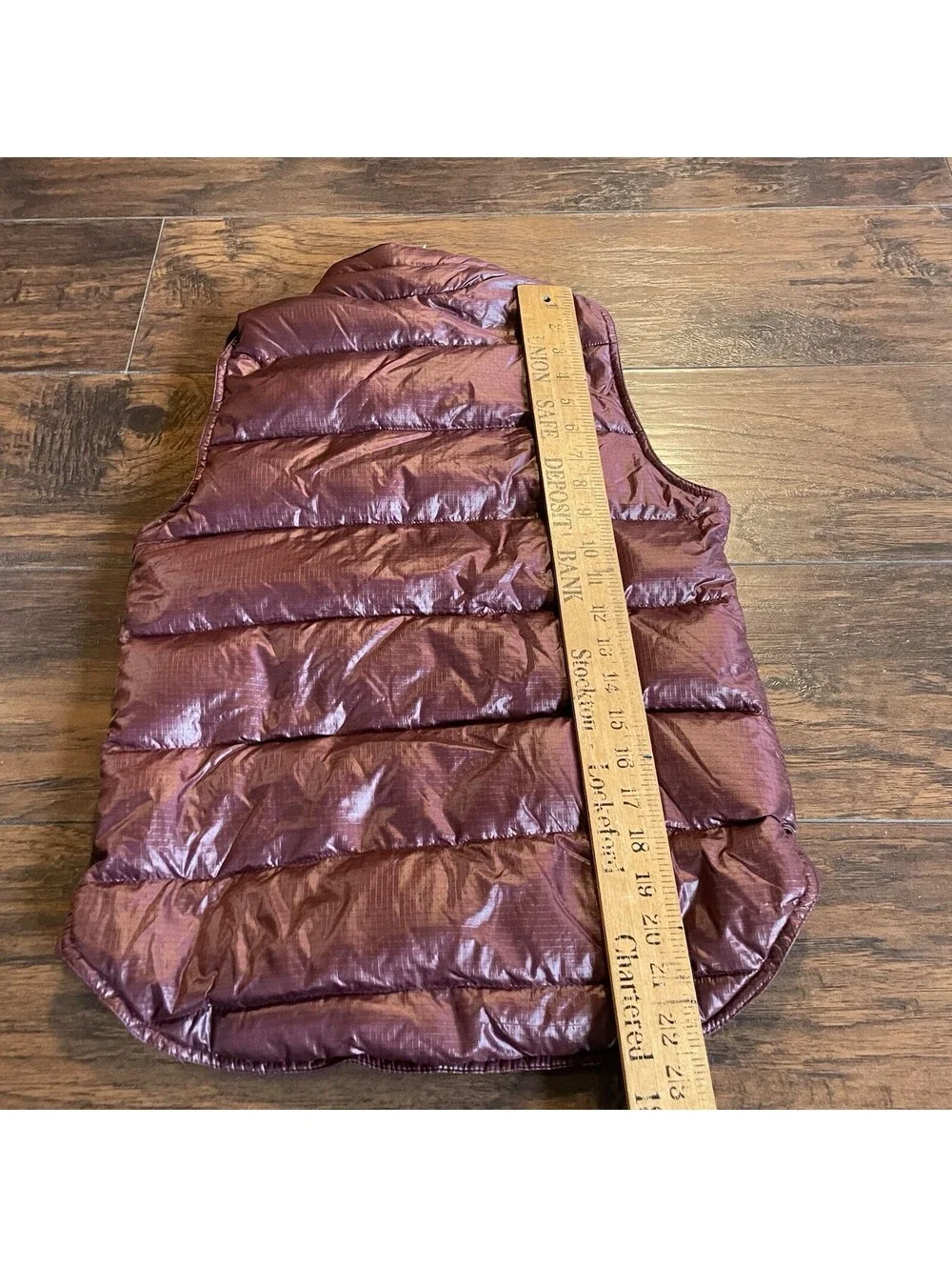 J. Crew Women XXS Ripstop Purple Maroon Down Filled Full Zip Pockets Vest Nylon